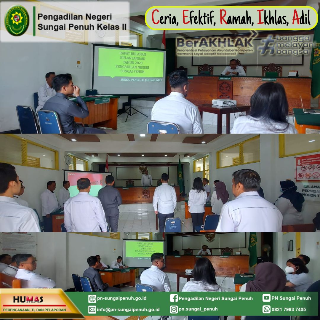 Rapat Bulanan Bulan Januari 2023